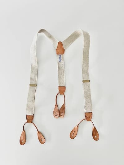 【未使用】R&D.M.Co-　OLDMAN’S TAILOR　サスペンダー　レザー 画像1