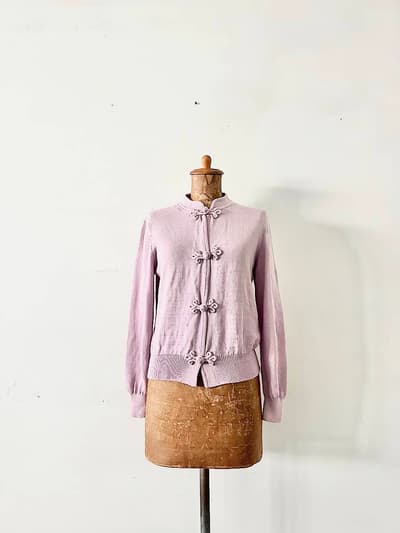 【美品】I AM I IN FACT...　チャイナニットカーディガン　フリーサイズ 画像1