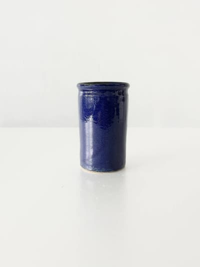【美品】寺村光輔　カトラリーポット　瑠璃釉 画像1