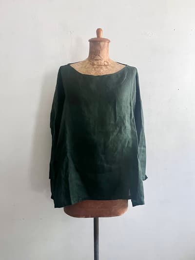 【美品】Veritecoeur　リネンプルオーバーブラウス　ST-0251 画像1