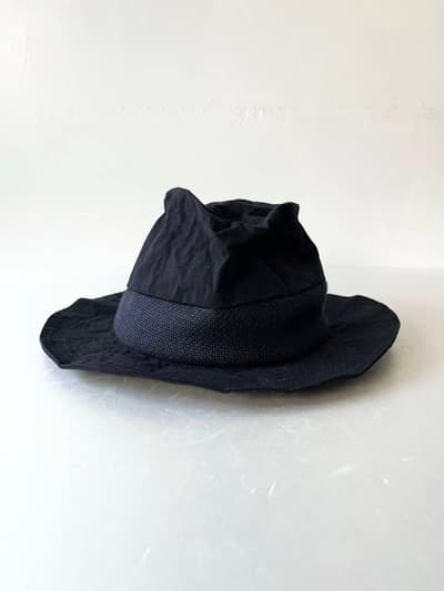 CA4LA　中折れハット　リネン　麻混　ネイビー 画像1