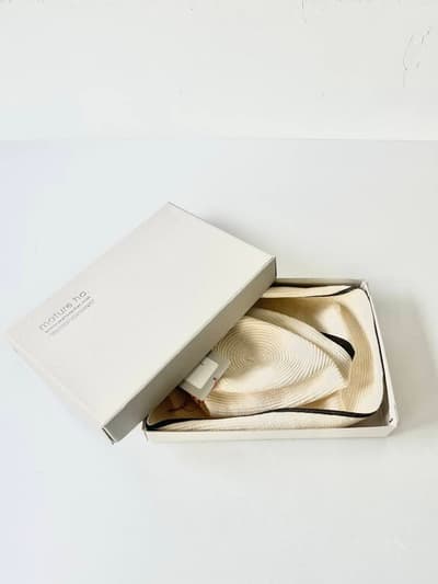 【美品】mature ha.　BOXED HAT　11cm　brim grosgrain ribbon　保管BOX付き 画像1