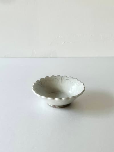 【美品】大井博史　粉引　唐草　小鉢　① 画像1