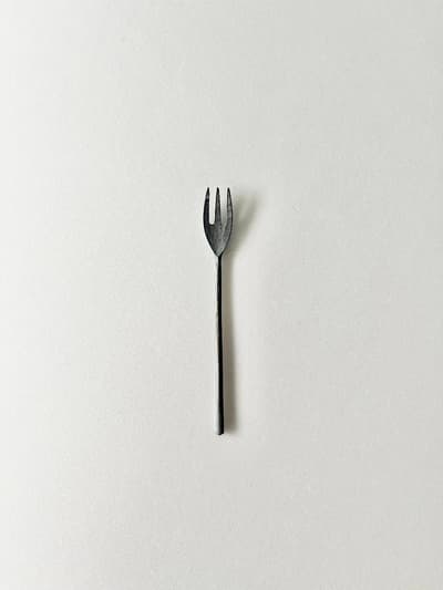菅原博之　フォーク　 白漆　13.5cm 画像1