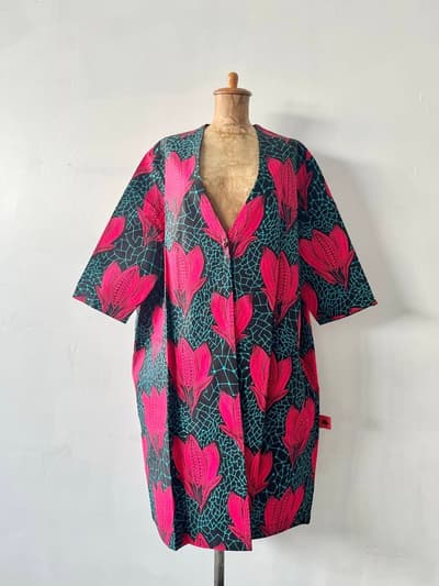 【美品】MANANI　アフリカンプリント柄羽織　ビッグシャツ　フリーサイズ 画像1