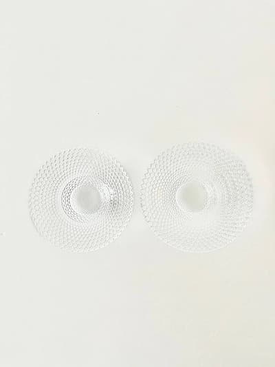 【美品】ガラス深皿　総柄　小　2枚セット 画像1