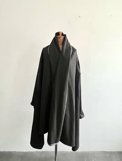 emic etic　羽織コート ウール　ナイロン 画像1