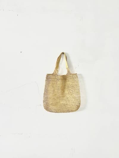 松野屋　葛ネットバッグS　草木染　黄色　ラオス 画像1