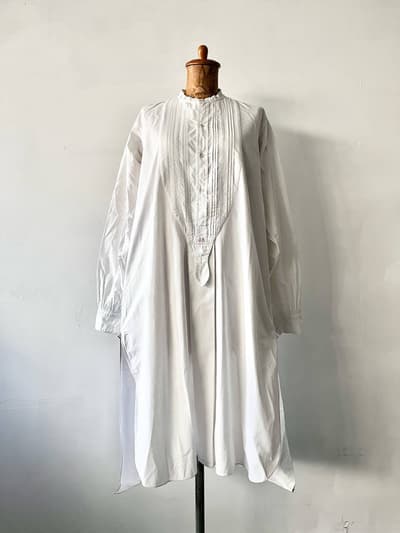 【アンティーク】バンドカラーピンタックワンピース 画像1