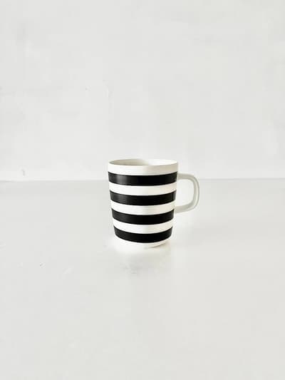 【未使用】marimekko　Tasaraita  白黒マグ 画像1