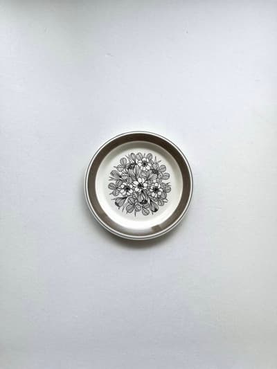 【北欧vintage】美品　ARABIA　Krokus　17cmプレート　グレーリム 画像1