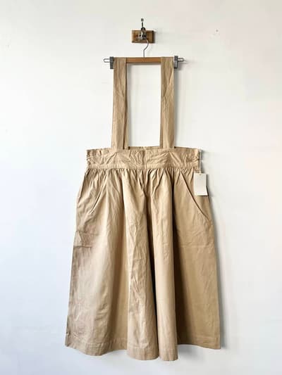 【未使用】Gauze#　Newショルダーストラップワイドキュロット　DARK BEIGE 　フリーサイズ 画像1
