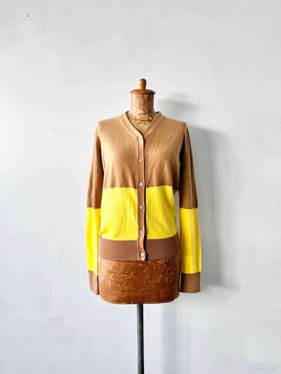 MARNI　バイカラー　カシミヤニット　カーディガン　40 画像1