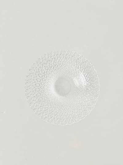【美品】ガラス深皿　うつわ　模様あり　２ 画像1