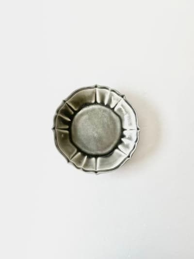【美品】阿部慎太朗　花形深皿 5寸 画像1