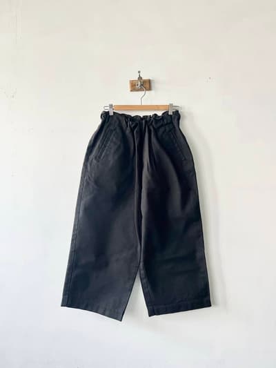 【未使用】ゴーシュ　シックキャンバス ワイドパンツ 　黒　G221-035  画像1