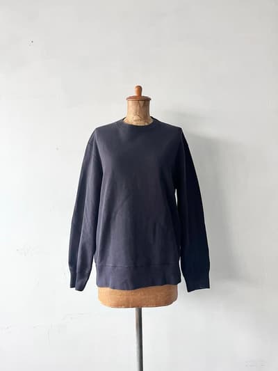 YLÈVE　ELS OPEN END COTTON SWEAT　ネイビー 画像1