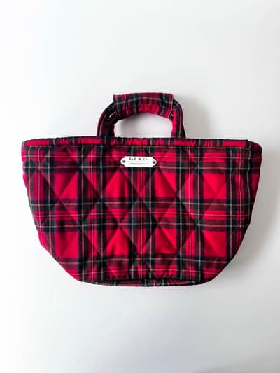 　【美品】R & D.M.Co-　マルシェバッグ　タータンチェックフランネル 画像1