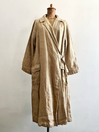 【美品】Colenimo　IRISH LINEN　ヘリンボーンリネンコート　サイズM 画像1