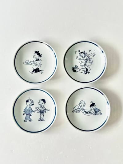 サザエさん　小皿　4枚セット　長谷川町子美術館 画像1