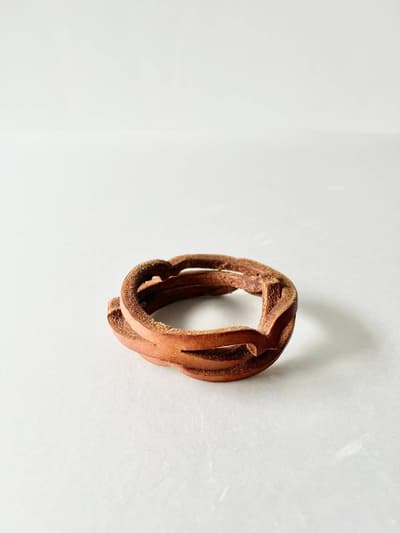 曽田耕　レザーブレスレット　バングル　トリプル　 画像1