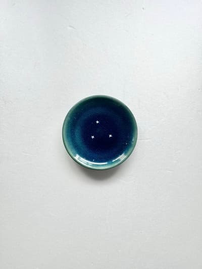 【美品】秋元ナナ　やちむん　4寸皿　きら星工房 画像1