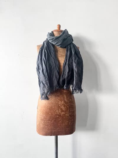 fog linen works　リネンストール　ブルーグレー 画像1