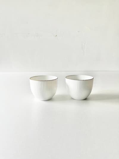 【美品】PIERRE BALMAIN 白磁カップ　2客セット 画像1