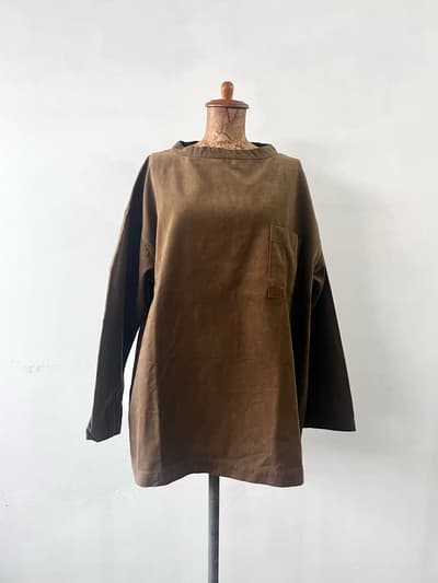 【美品】TOUJOURS　コットンビッグカットソー　バンドカラー　サイズ2 画像1