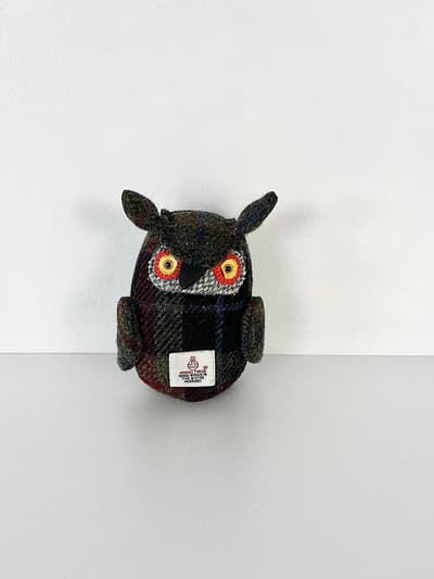 【美品】HARRIS TWEED　フクロウ　ぬいぐるみ  画像1