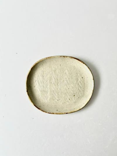【美品】森山窯　楕円皿　 画像1