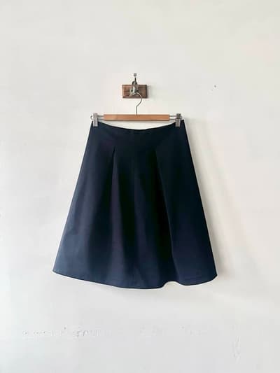 JILSANDER　スカート　ネイビー　レーヨン　ナイロン　ポリウレタン 画像1