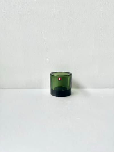 【未使用】iittala・marimekko キャンドルホルダー KIVI　フォレストグリーン 画像1