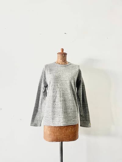 【未使用】聖林公司　HOLLYWOOD RANCH MARKET ストレッチフライス リラックスフィット LS Tシャツ 　GREY 画像1