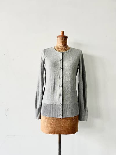 three dots　ニットカーディガン　グレー　サイズM 画像1