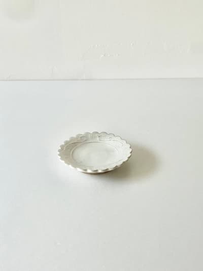 【美品】大井博史　粉引　唐草　豆皿　③ 画像1