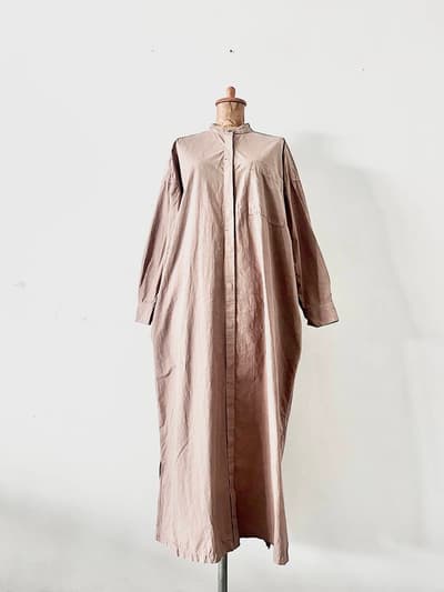 【美品】kagure　かぐれ　コットンシャツワンピース　シルク混　フリーサイズ 画像1