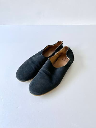  que shoes plain 　チャコール　S 画像1