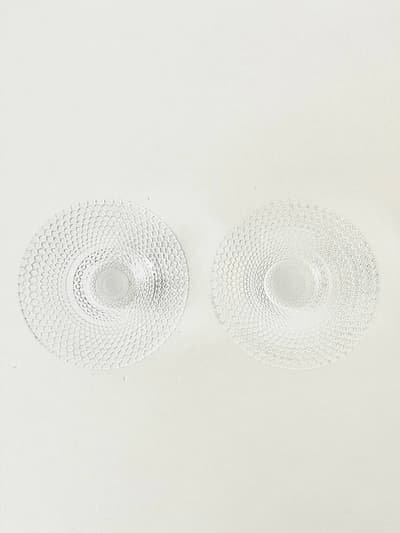 【美品】ガラス深皿　総柄　大　2枚セット 画像1