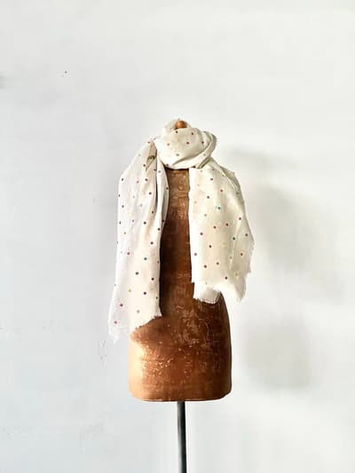 【美品】Faliero Sarti　ドット刺繍　ストール　ユナイテッドアローズ購入 画像1