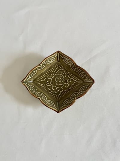 【美品】斉藤幸代　豆皿　雲菱 画像1