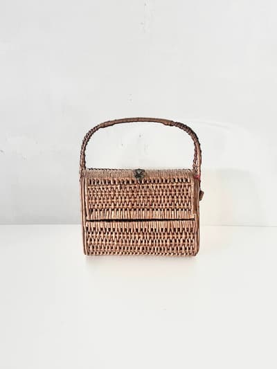 【仏Antique】パニエ　籠バッグ　フランス　ブロカント　アンティーク 画像1