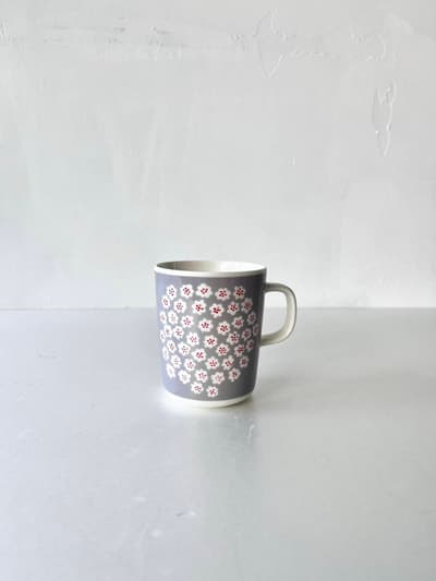 【未使用】marimekko puketti マグカップ ライトグレー  画像1