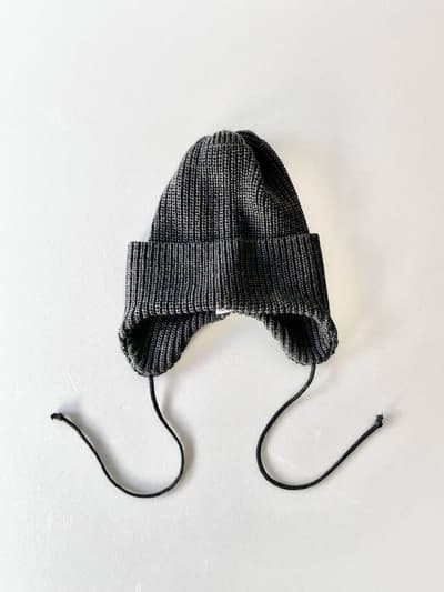 【美品】RACAL　ニット帽　 イヤーフラップ付き ニットワッチ 2WAY ウール ロールキャップ ニット帽　 画像1