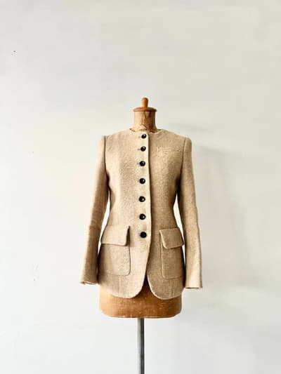 【美品】mina perhonen　millet　ノーカラージャケット　wa2299  画像1