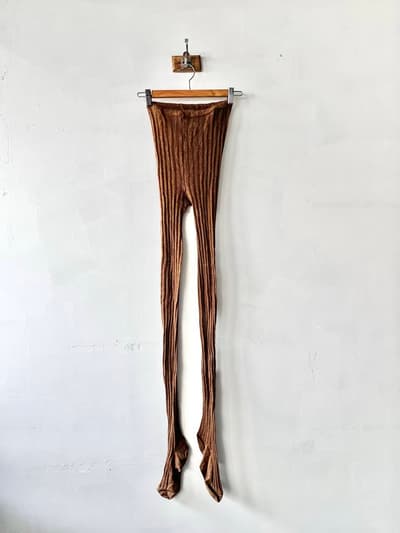 【美品】R&D.M.Co- OLDMAN'S TAILOR　Loose Fit Tights　茶 画像1