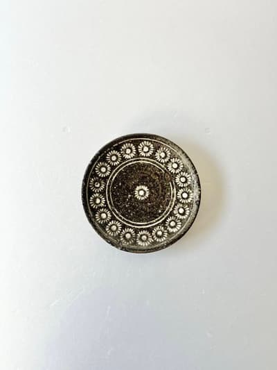 【美品】中西申幸　象嵌小皿　4.5寸 画像1