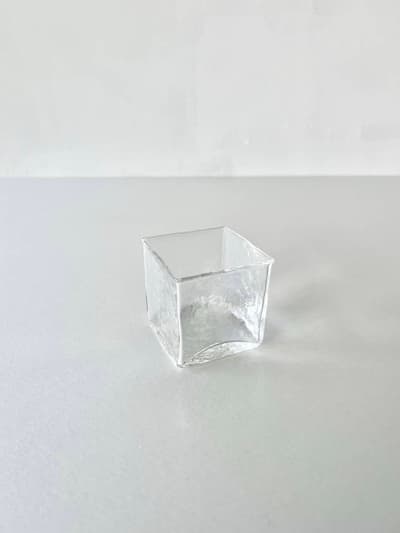 【美品】西山芳浩 四角猪口(大)　ガラス　スクエア 画像1