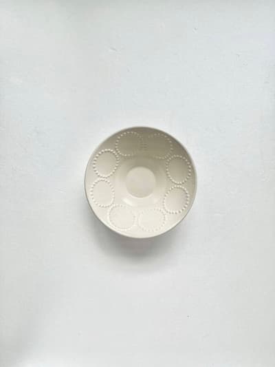 【美品】mina perhonen　tambourine　ボウル　white 画像1