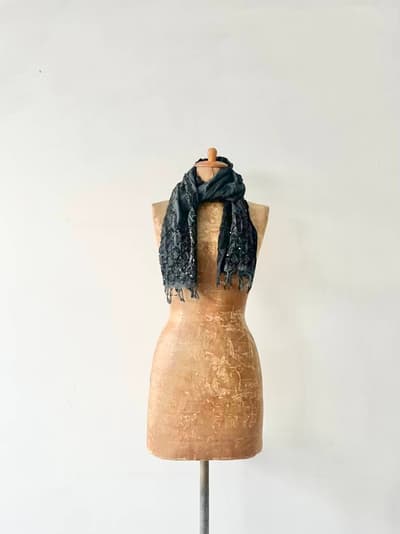 DRIES VAN NOTEN　カットワークストール　インド製　スパンコール 画像1